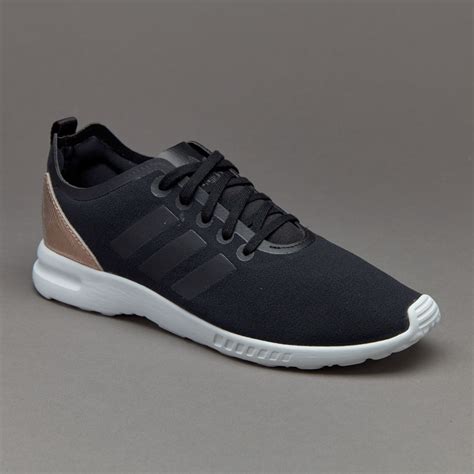 adidas Originals ZX Flux Smooth Black & Gold Sneakers 